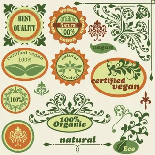 免抠花纹装饰标贴