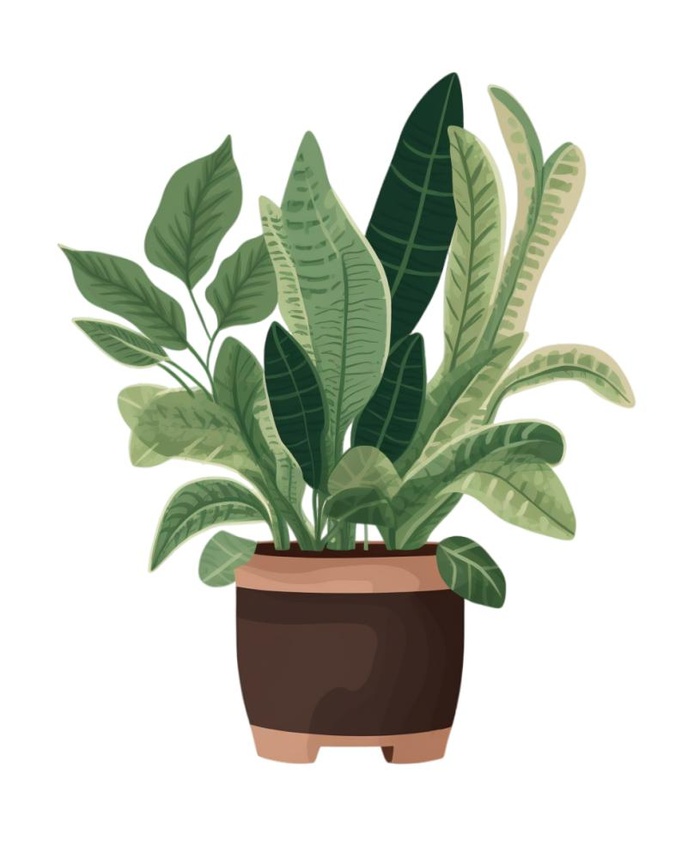 植物盆栽元素插画(992x1216)