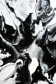 黑白时尚抽象艺术画