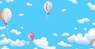 可爱儿童飞机蓝色背景