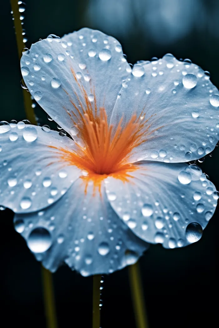 雨天花朵上的雨珠特写摄影图(2688x4032)