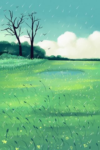 谷雨二十四节气海报设计