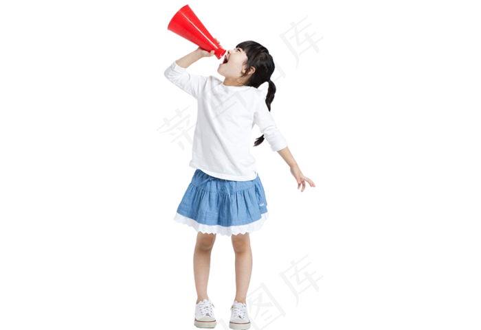 儿童促销大喊女孩小孩