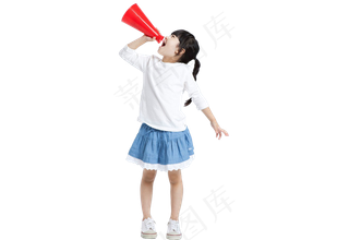 儿童促销大喊女孩小孩