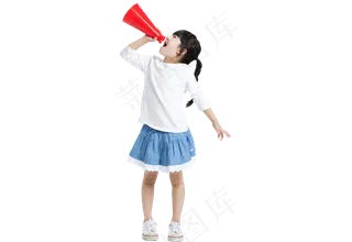 儿童促销大喊女孩小孩