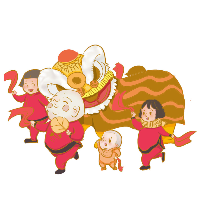 舞狮中秋节元素psd模版下载