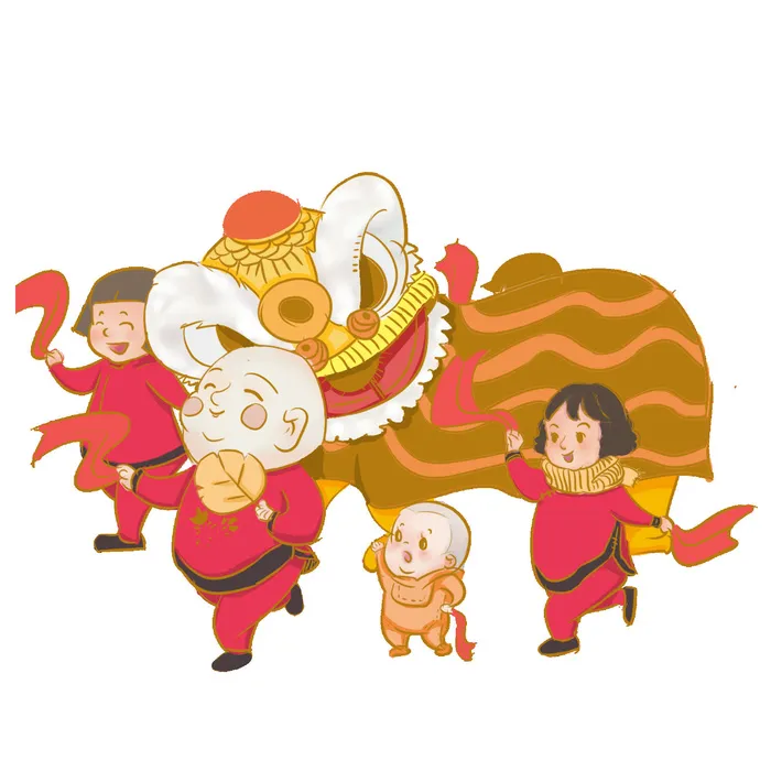 舞狮中秋节元素psd模版下载