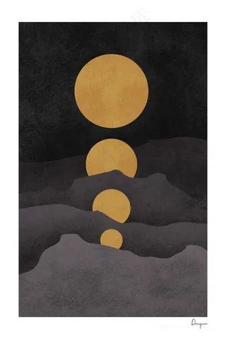 满月唯美装饰画