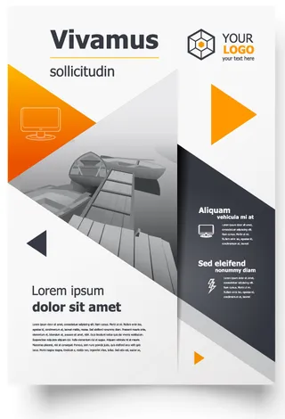 包装宣传册设计模板传单页抽象商务宣传册A4模板创意封面趋势宣传