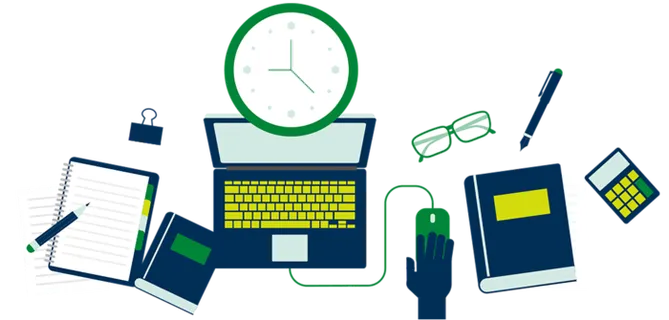 卡通书桌素材卡通简笔少儿兴趣班