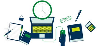 卡通书桌素材卡通简笔少儿兴趣班