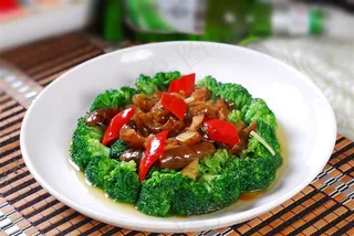 粤碧绿烧海参美食素材中华美食