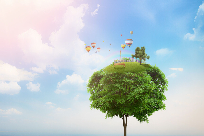 高清创意绿色环保背景图片公益海报展板宣传PSD分层平面设计素材psd模版下载