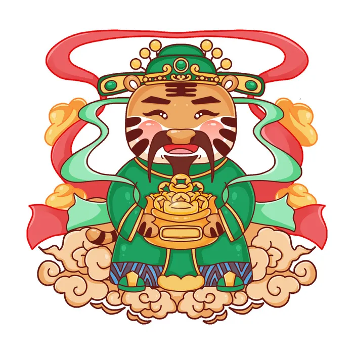 PNG免扣2022虎年新年春节元旦卡通老虎形象图片插画PSD设计素材psd模版下载