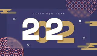 清新虎年数字2022元旦新年字体设计模板