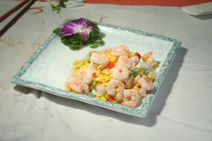 02百合玉米炒虾球 昭君