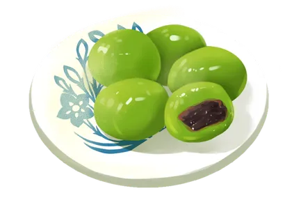 清明节海报设计插图卡通青团素材图片元素png透明背景