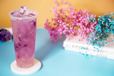 奶茶店水果茶饮品特饮高清图樱花奶茶