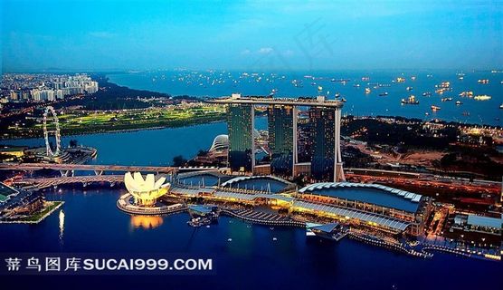 新加坡海边唯美夜景