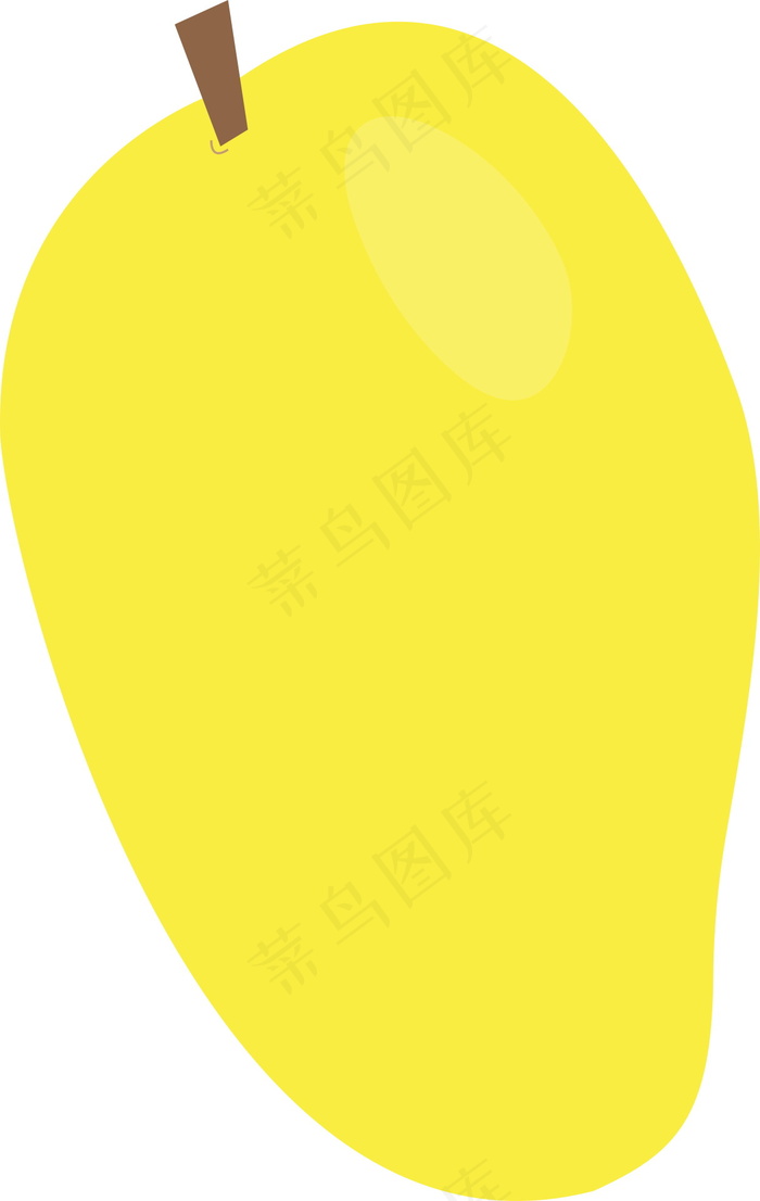 黄色芒果卡通图片