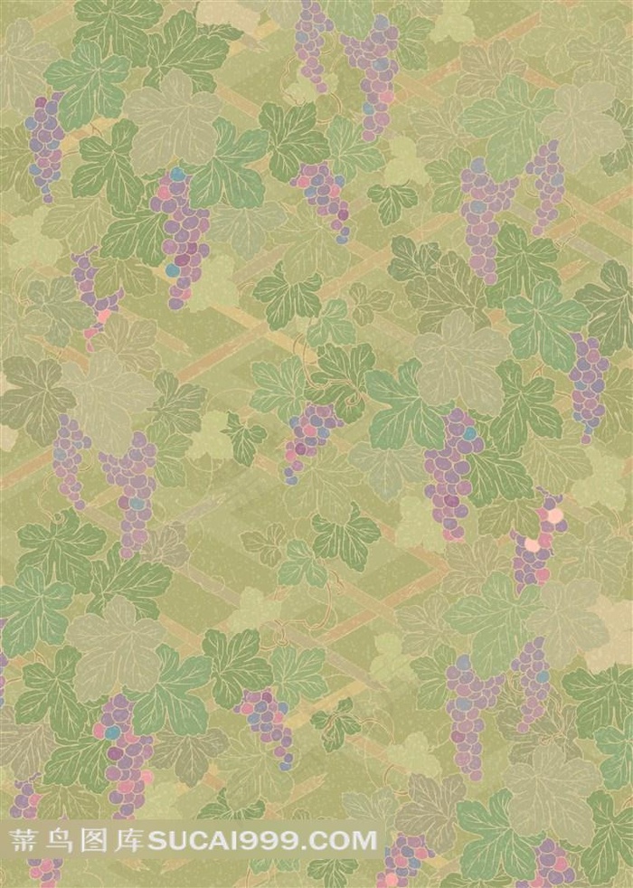 葡萄植物花纹背景素材图片下载