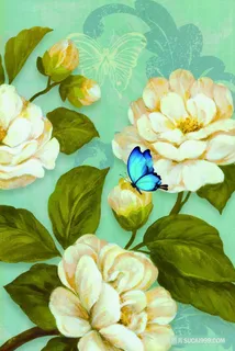蝶恋花唯美花卉艺术装饰画 蝶恋花唯美花卉艺术装饰画
