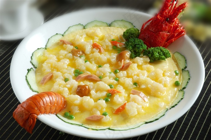芙蓉龙虾仔美食素材