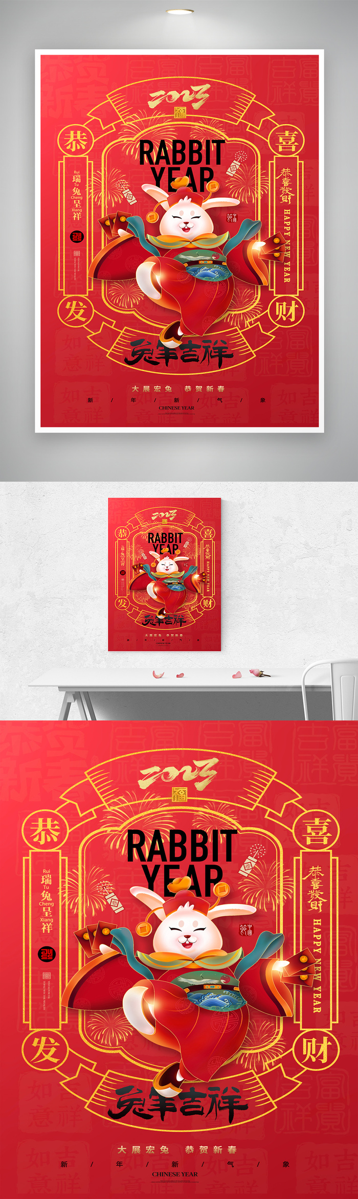 创意兔年营销活动模板