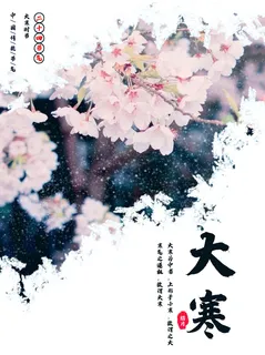 二十四24节气大寒中国传统节日冬季海报模设计素材 二十四24节气大寒中国传统节日冬季海报模设计素材