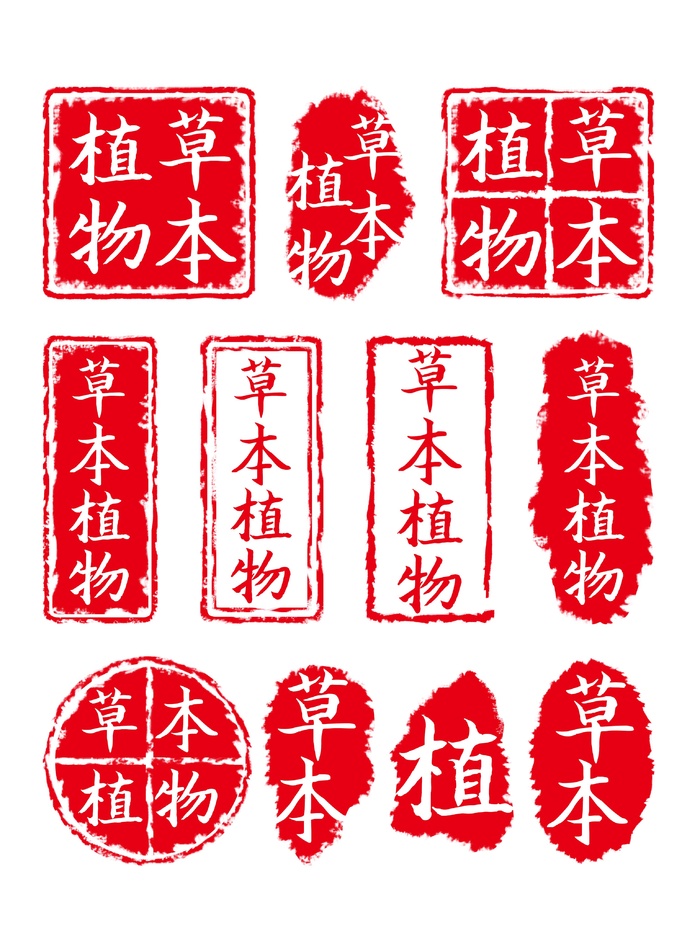 中国风红色古典印章