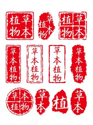 中国风红色古典印章