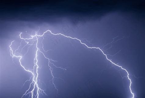 闪电唯美星空背景高清图片