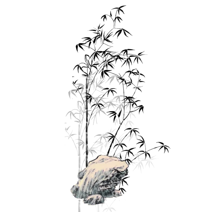 竹子水墨画中国风国画墨水书法竹子画