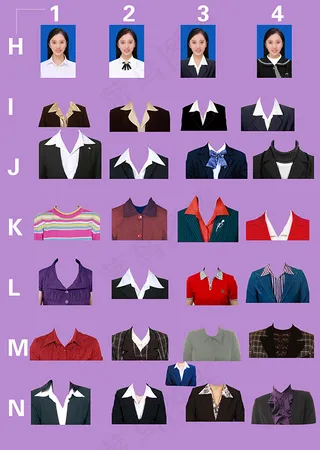 西装模板  女生西装 寸照模板 西装 证件照 西服 免抠 空姐