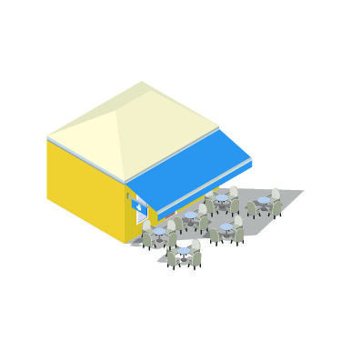 分析图素材图标集合景观建筑立面插画场景AI矢量图形设计eps,ai矢量模版下载