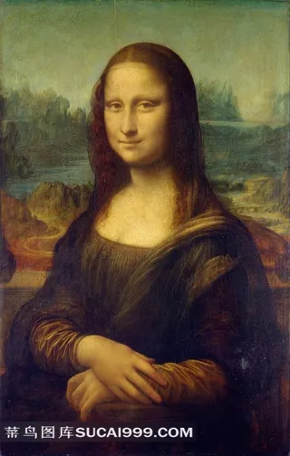 达芬奇油画蒙娜丽莎的微笑高清图片