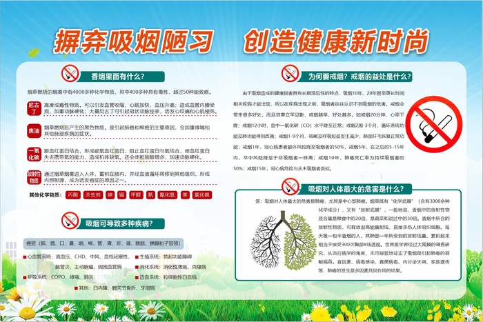 摒弃吸烟陋习 创造健康新时尚cdr矢量模版下载