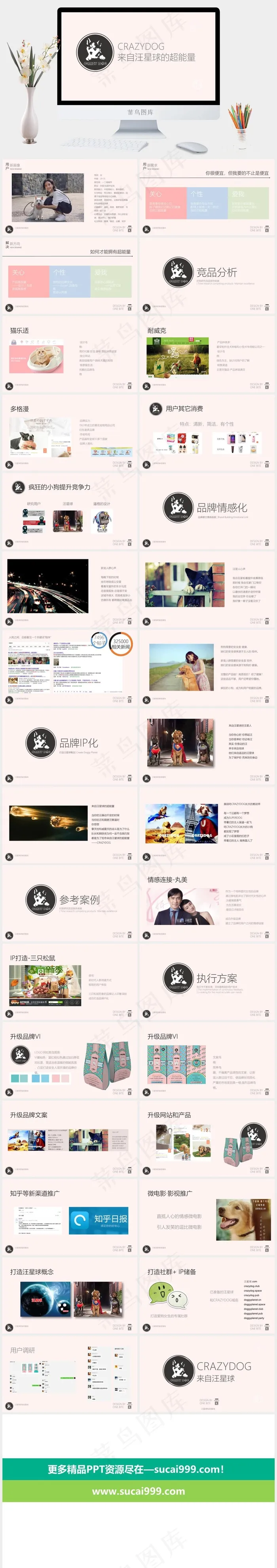 宠物主题PPT模板ppt模版
