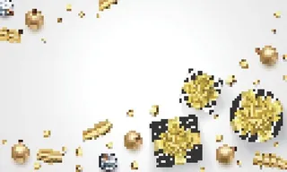 圣诞节圣诞树圣诞老人闪亮装饰电商促销折扣海报