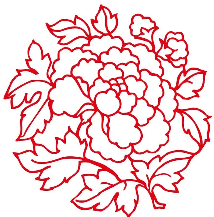 矢量牡丹花 cdr矢量模版下载