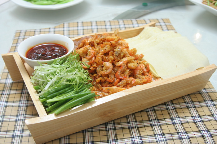 煎饼河虾仔 22元