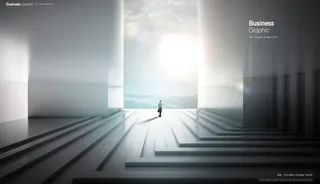 大气建筑空间高端商务海报PSD分层素材