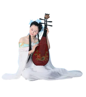 11 (10)免抠元素 免抠摄影 美女 人物 服装 古风 演奏
