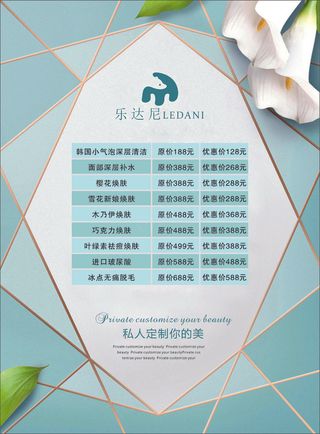 美容价目表-海报16