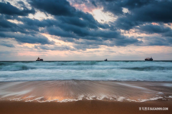 唯美海边日出夕阳壁纸