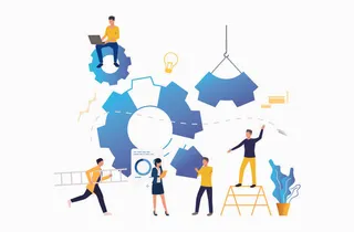 扁平化人物场景办公互联网等距ai矢量设计网页海报UI素材插画