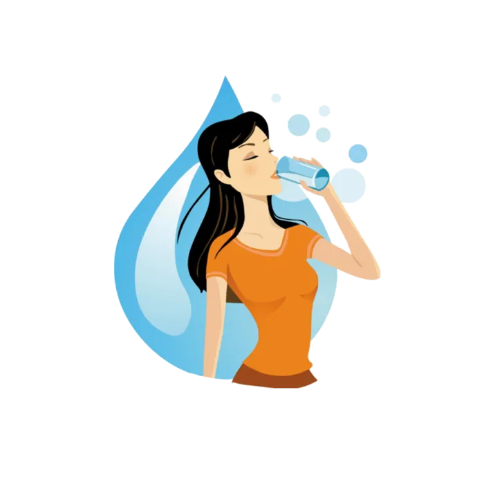 多喝水美女健身保养