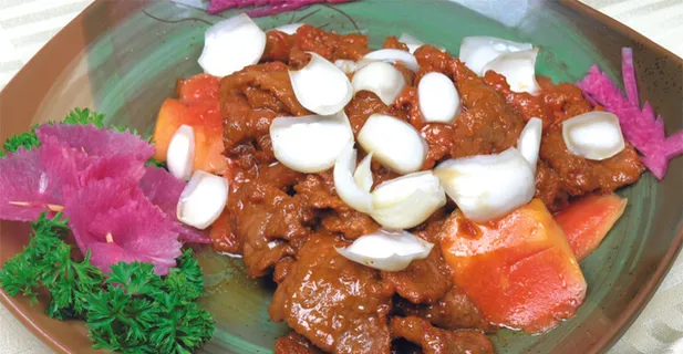 木瓜百合炒牛柳  木瓜百合炒牛柳