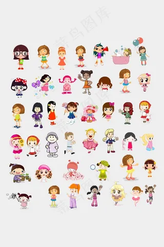 卡通女孩人物