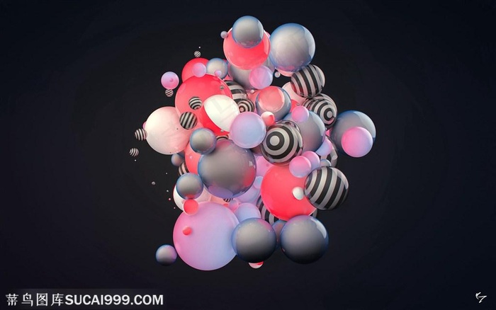 3D科技发光圆球炫酷PPT素材背景